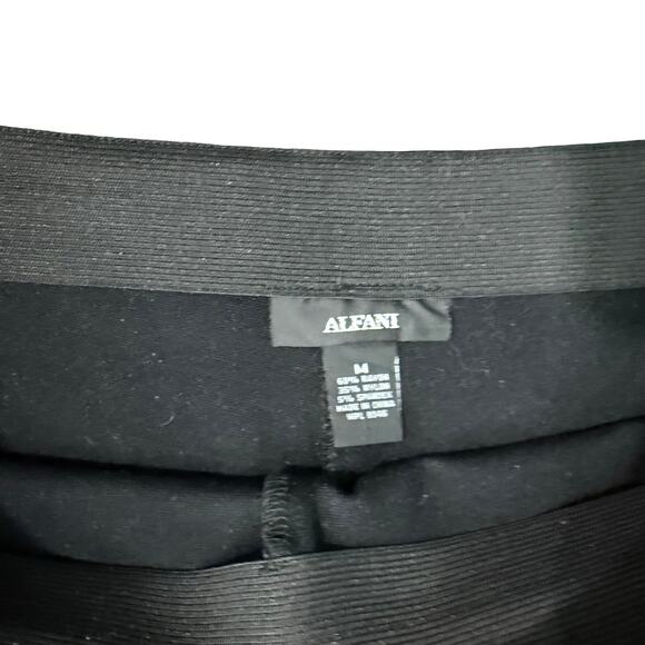 Alfani Black Stretch Button Detail Bootcut Slacks Trousers size M Professional - Picture 4 of 9